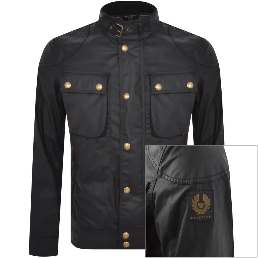 Belstaff Racemaster Waxed Jacket Black | Mainline Menswear us